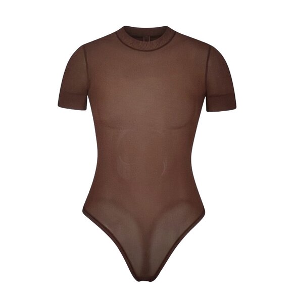 SKIMS Tops - SKIMS Summer Mesh T-Shirt Bodysuit Jasper Womens Medium New W/O tag